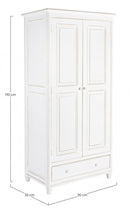 Mobile Armadio 90x55x190 cm 2 Ante 1 Cassetto Colette