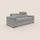 Canapé lit 3 places 240x100x95 cm en tissu gris clair
