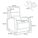 Poltrona Alzapersona Elettrica 1 Motore 71x76x116 cmin Similpelle Marrone