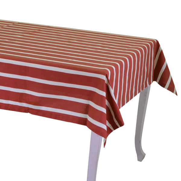 sconto Tovaglia Rettangolare 140x240 cm in Cotone 180 GSM Pop Righe Bordeaux