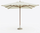 Parasol de Jardin 3x3 m Mât Ø48 mm Carré Structure en Bois Vorghini Ecrù