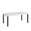  Tavolo Allungabile 200-304x90x77 cm Everyday Bianco Frassino Gambe Antracite