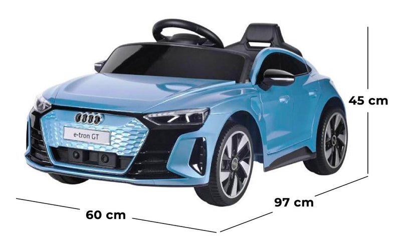 Macchina Elettrica per Bambini 12V Audi Etron GT Azzurro