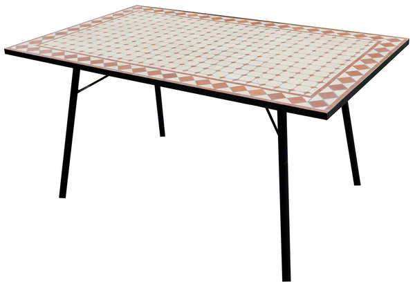 Table de Jardin Rectangulaire 150x90cm en Fer Vorghini Mosaico prezzo