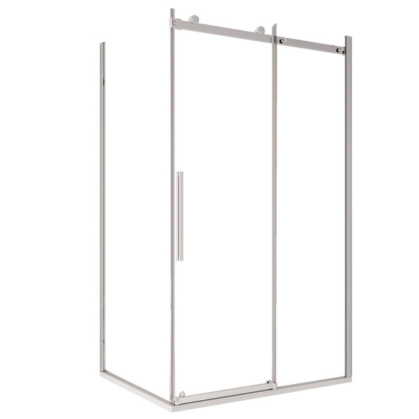 Cabine de douche d'angle 1 porte coulissante en cristal transparent 8 mm H195 Bonussi Elise 3.0 différentes tailles sconto