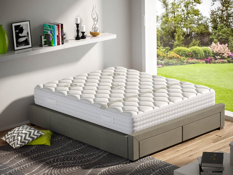 Materasso in Memory e Molle Rivestimento Olive Oil H25 Valiani Isabel Varie Misure