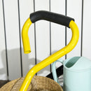 Carrello da Giardino 94x48.5x100 cm con Capacità 150 kg e Maniglia Rivestita in Acciaio Giallo e Nero      