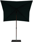 Ombrellone da Giardino 2x2 m Palo Ø38 mm in Alluminio Effetto Legno Tessuto Poliestere Trend Wood Verde
