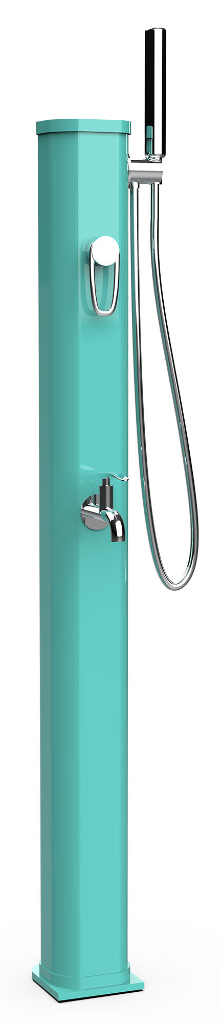 sconto Mini Doccia Solare da Giardino 20L Miscelatore Lavapiedi e Doccetta Verde Opalino