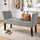 Panca Fondoletto Ingresso 111x40x60 cm con Piedi in Legno e Rivestimento Velluto Grigio
