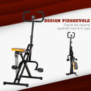 Total Crunch Fitness Pieghevole 90x63x124-136 cm con Monitor LCD in Acciaio e PU Nero