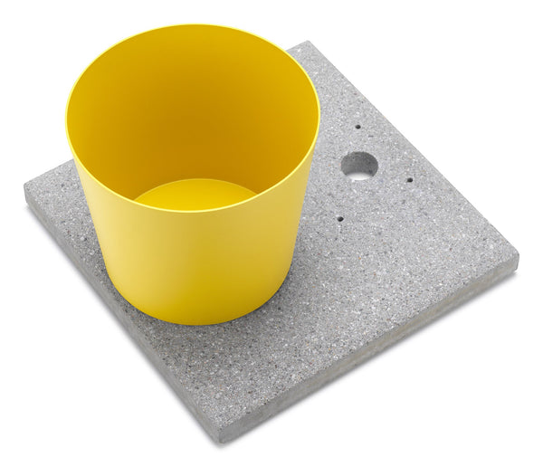 Base avec Plateau pour Fontaines avec Grand Anneau 40x40x5 cm en Ciment Belfer 42/BSE/3 Jaune acquista