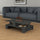 Table basse 80x50x27,5 cm Mansu anthracite double étagère