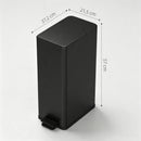 Cestino Spazzatura 20 L 21,5x37,2x57 cm con Chiusura Ammortizzata e Secchio Rimovibile in Acciaio e PP Nero      