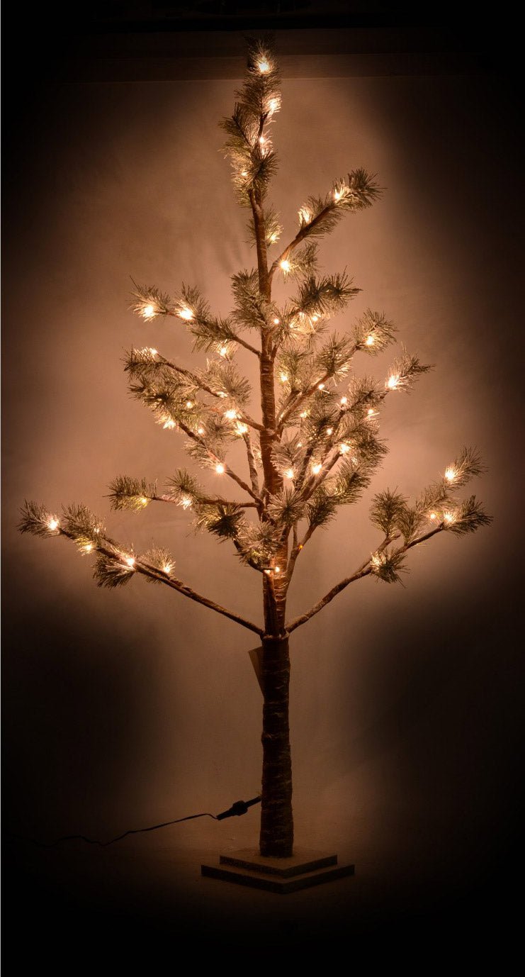 Albero di Natale Luminoso 162 LED in Carta H180cm Marrone