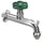 Robinet pour Fontaine de Jardin en Laiton Chromé avec Anneau Coloré Belfer RUB/018 Vert