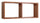 Etagère rectangulaire 2 compartiments muraux 70x30x15,5 cm en fibre de bois cerisier morgana