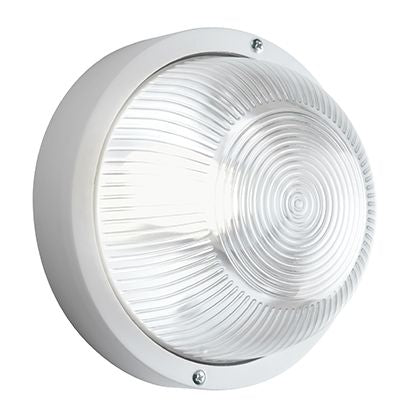 Plafonnier d'extérieur rond 40W en résine Sovil blanche sconto