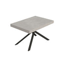 Tavolo Allungabile 120/204x80 cm Niket Cashmere Gambe Antracite      