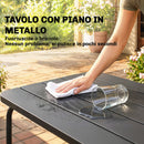 Set 4 Pezzi da Giardino con Divano 2 Poltrone e Tavolo in Rattan Cachi      