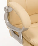 Coppia di Sedie Poltroncine Visitatore in Similpelle da Ufficio Bozzini Silky Beige