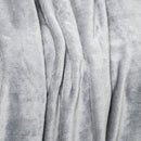 Coperta Plaid Dubleface 203x152x0,5 cm in Flanella 330 GSM Grigio