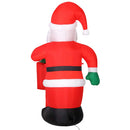 Gonfiabile Babbo Natale con Cartello Alto 174 cm Illuminazione LED per Esterno