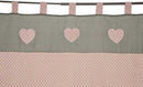 Tenda rosa decoro cuori cm 154x 260