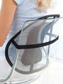 Schienale Ergonomico per Sedie e Sedile Auto in Rete Toffa Nero