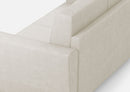 Divano 2 Posti 152x85x85 cm Yasel in Tessuto Latte