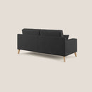 Divano 3 Posti 206x95x91 cm in Tessuto Nero