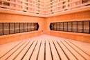 Sauna Finlandese ad Infrarossi 3/4 Posti 150x150 cm H190 in Legno di Abete Apollon 3C