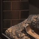 Camino Elettrico da Terra 121x38x108 cm Truman Effetto Marmo Bianco      