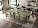 Consolle Allungabile Pinocchio 90x42,5/302,5x78 cm in MDF Laccato Verde Opaco        