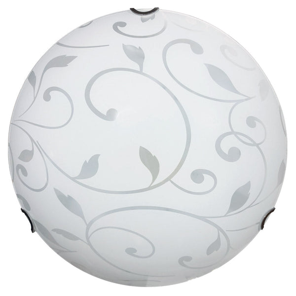 online Plafonnier 2xE27 Crochets Chrome Plaque Verre Blanc E-Energy Lena