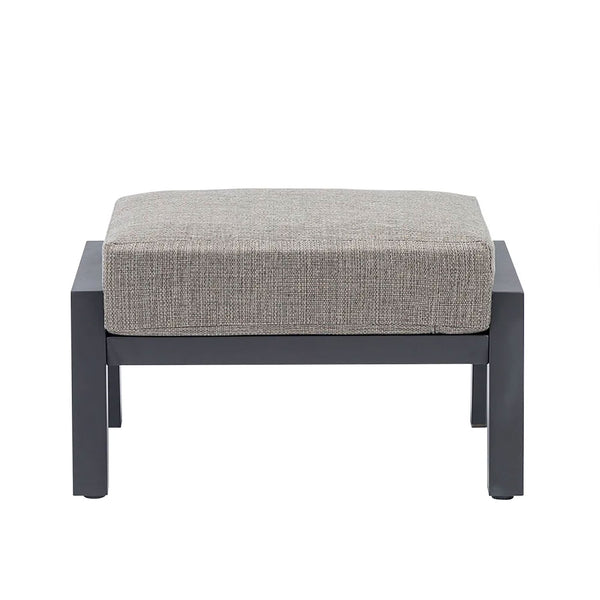 Pouf da Giardino Kea 77x63x34 cm in Alluminio e Tessuto Olefin Grigio online