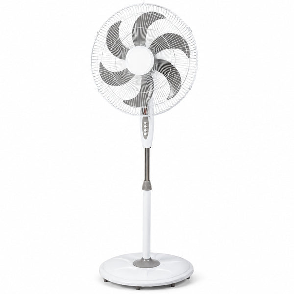 Ventilatore a Piantana Altezza 130 cm Base Tonda Anti Ribaltamento 65W e 6 Pale Bianco acquista