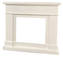 Cornice da Pavimento per Inserto Camino Elettrico 95x102x21,5 cm in MDF Sined Lipari Bianco