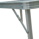 Tavolo da Campeggio Picnic Pieghevole Regolabile in Alluminio 120x60x54/70 cm 