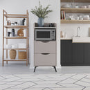 Mobile 2 Cassetti 2 Ripiani 60x36x136 cm in MDF Gorki Bianco