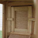 Conigliera da Giardino con Corsa e Rampe Tetto Impermeabile Legno 210x45.5x84.5 cm 