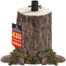 Base Supporto per Albero di Natale a Tronco 33x27x41 cm Universale con 3 Ganci in Resina Marrone      