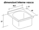 Mobile Lavatoio 45x50x85cm Anta Asse in Legno Montegrappa Edilla Bianco Sinistra