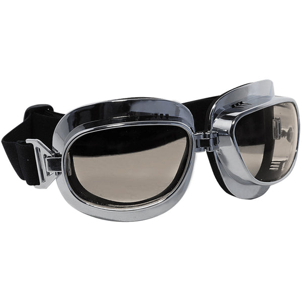 Lunettes Moto Monture Argent Verres Fumés CGM Classic 701V sconto