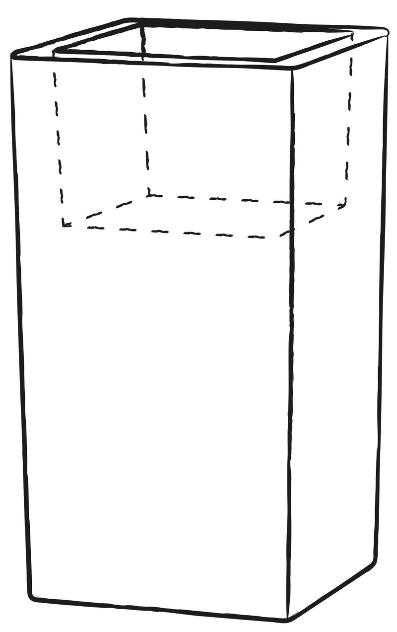 Vaso 40x40x80cm in Resina Tulli Schio Cubo Alto Essential 80 Cappuccino