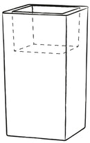 Vaso 40x40x80cm in Resina Tulli Schio Cubo Alto Essential 80 Bronzo