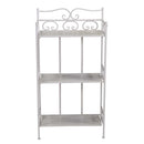 Portapiante 3 ripiani 45x23xh90 cm in Metallo New Jessica Bianco