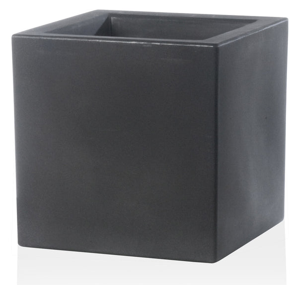 Vase en Résine Tulli Schio Cubo Essential Anthracite Différentes Tailles prezzo