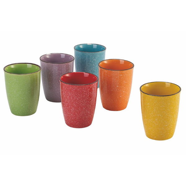 sconto Set 6 Verres Grès Acqua Baita Villa d'Este Home Tivoli 6 Couleurs Différentes