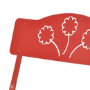 Set da Giardino Pieghevole in Ferro con Tavolo e 2 Sedie Taddei Bistro Rosso